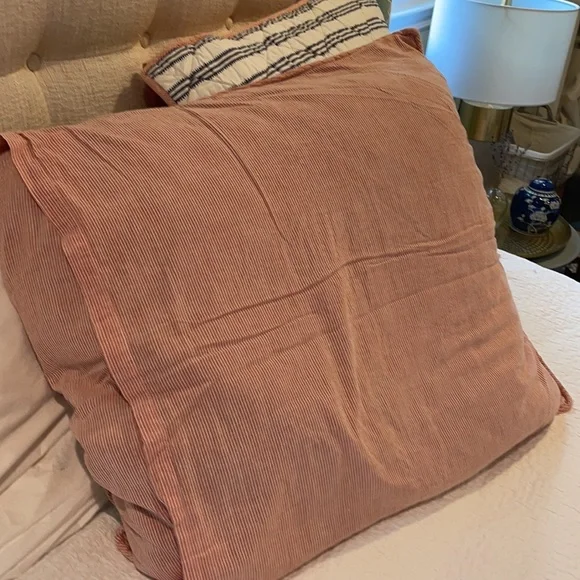 Serena & Lily Navy and Red Striped Pillow